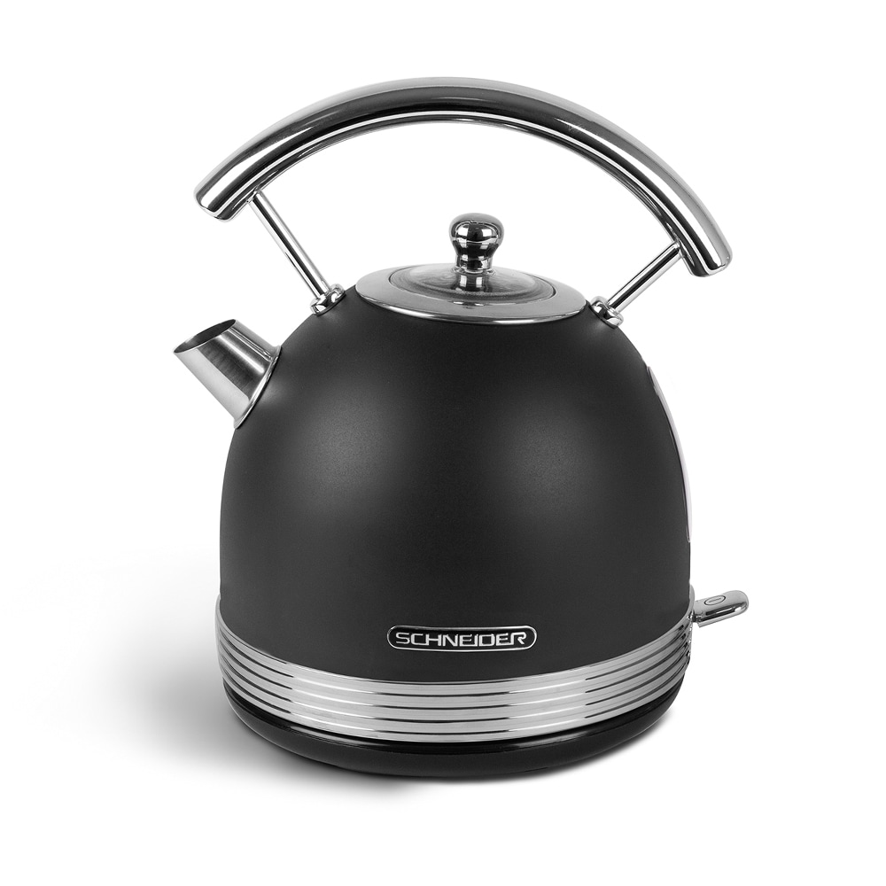 Schneider Wasserkocher Vintage 1,7 Liter, schwarz