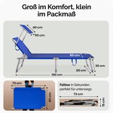 thumbnail of CASARIA® 2er Set Sonnenliege mit Dach Klappbar Gartenliege Wetterfest Liege Blau