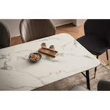thumbnail of Esszimmertisch 140x80x76 cm Esstisch Weiß in Marmor-Optik Modern, Küchentisch Klein, Speisetisch Rechteckig, Tisch Esszimmer mit