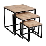 thumbnail of Atmosphera - Set aus 3 Beistelltischen (30/40/50 cm) aus Metall und MDF in Schwarz