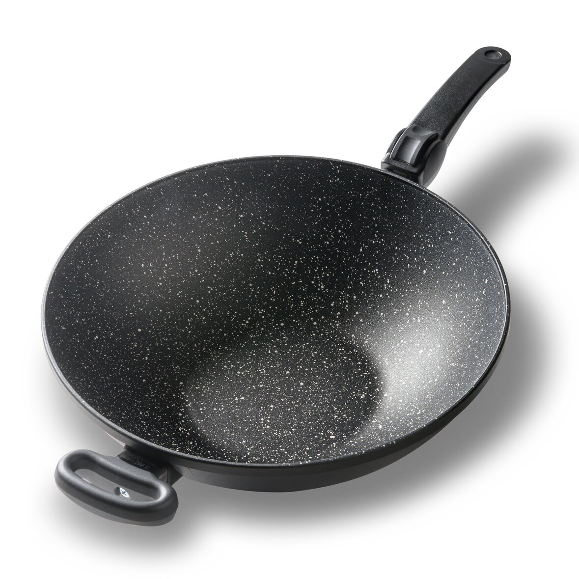 STONELINE® Wokpfanne 32 cm, Made in Germany, Kokillenguss, mit abnehmbarem Griff, Induktion geeignet
