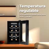 thumbnail of EVVO Vinoteca para 8 botellas VT8, termoeléctrico, 8-18ºC regulable, muy silencioso 35 dB, pantalla táctil, diplay LED, luz interior