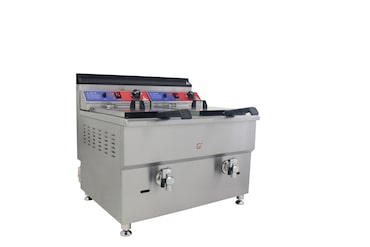 Gasfrit - Freidora a Gas con grifo de 17 + 17 litros de 680x670x650 mm con termostato EGO