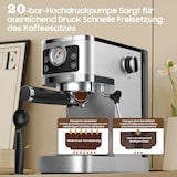 thumbnail of Barista Siebträgermaschine 20 Bar – Kaffeemaschine mit Manometer, Edelstahl-Design, schnellem Aufheizsystem & Profi Milchaufschäumer für Zuhause