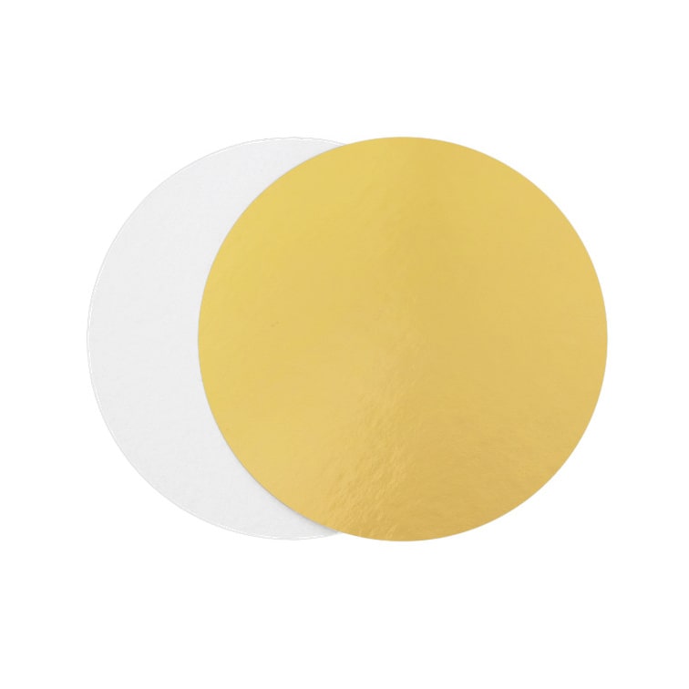 MONOUSO - Disco de Cartão Ouro e Branco 26cm (10 Uds)