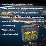 thumbnail of Kung Long WP22-12N 12V 22Ah Batterie AGM Blei Akku wartungsfrei zyklisch