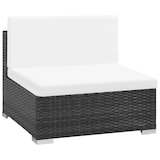 thumbnail of 6-tlg. Garten-Lounge-Set mit Auflagen Poly Rattan Schwarz