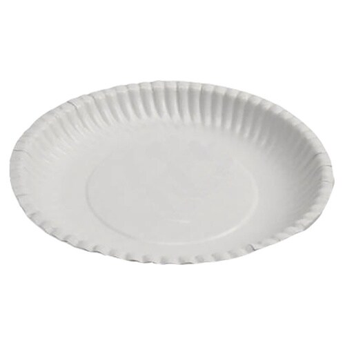 400 Pappteller rund FF Ø 22 x 2 cm weiß – Kuchenteller, Imbissteller