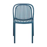 thumbnail of Lot de 4 chaises de terrasse en plastique bleu canard