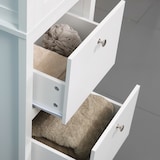 thumbnail of kleankin Armario Alto para Baño Mueble Columna de Baño con 1 Puerta de Cristal Estantes Ajustables y 2 Cajones Multiusos para Salón 43x35x160 cm
