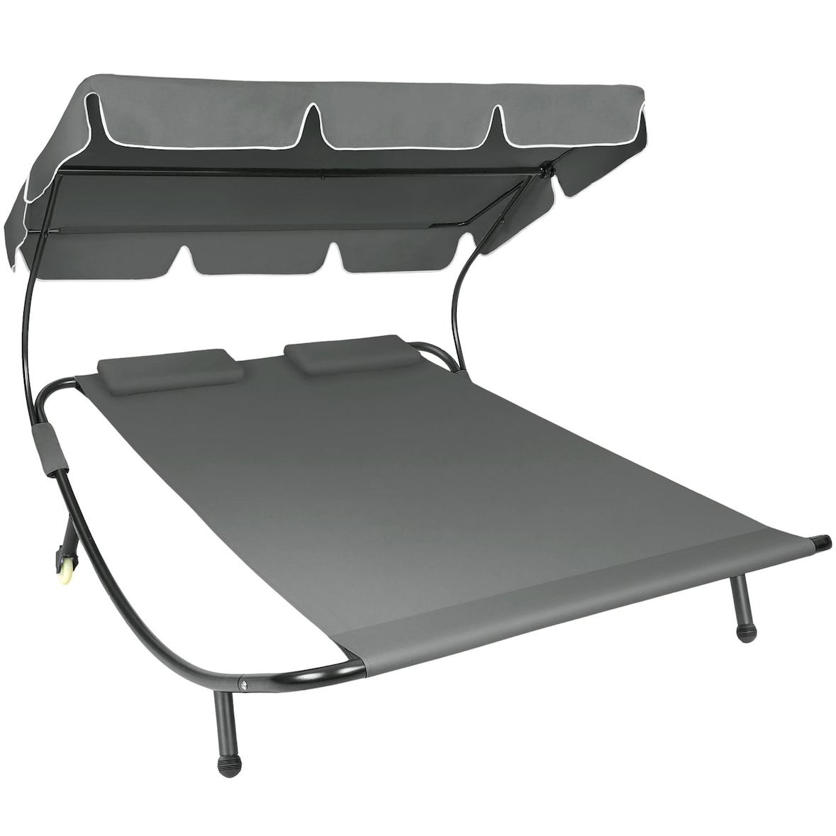 tectake Transat 2 places - noir/gris - 404868