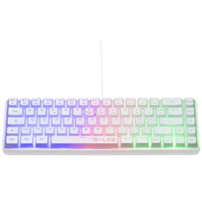 Clavier de jeux - the g-lab - keyz-hydrogen-w/fr - membrane 60 blanc