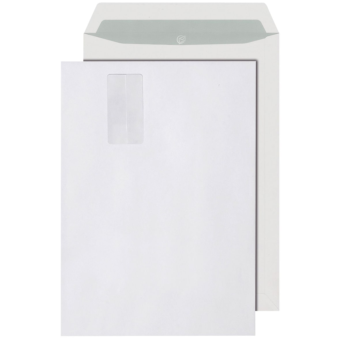 mayer-network 30007491 Versandtaschen B4, mit Adressfenster 45x90 mm, haftklebend, 120 g/qm, weiß, 250 Stück