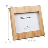 thumbnail of Relaxdays Bambus Bilderrahmen, Fotorahmen zum Hinstellen, hoch & quer, befüllbarer Stehbilderrahmen, 10x15cm Foto, natur