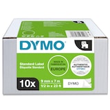 thumbnail of DYMO Original D1 Schriftband für Labelmanager, Vorteilspack 10 Stück 9mm breite 7m Länge schwarz auf weiß 2093096