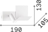 thumbnail of komodo 1 ap dx usb, wandleuchte aus weißem metall, ideal lux