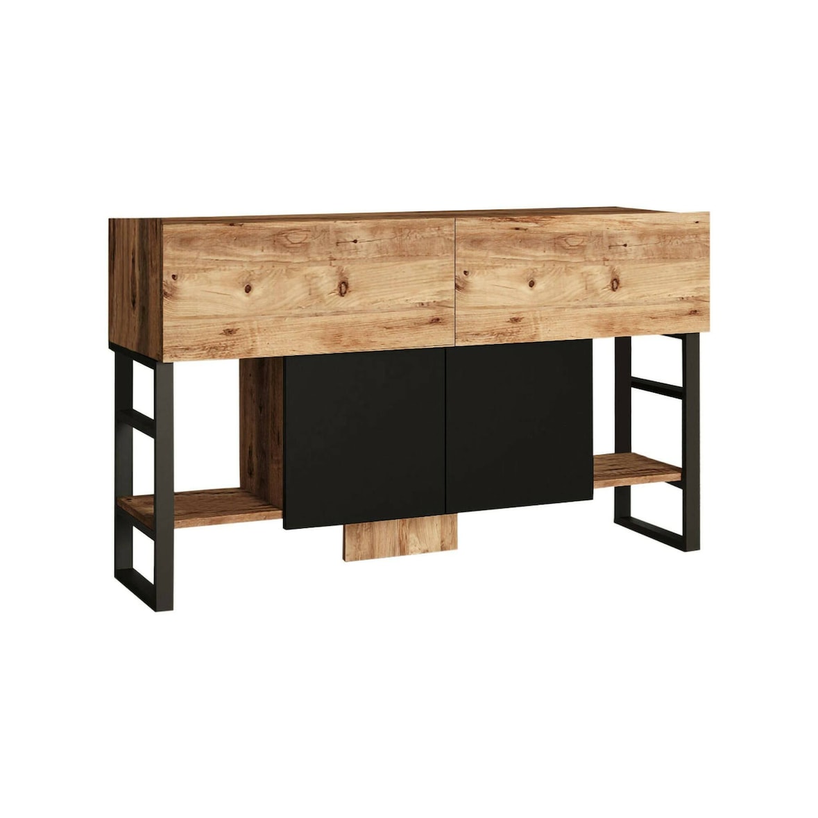 Dmora Consolle Dmarfell, Tavolo multiuso, Mobiletto d'appoggio, Scrivania da corridoio, 139x43h84 cm, Quercia