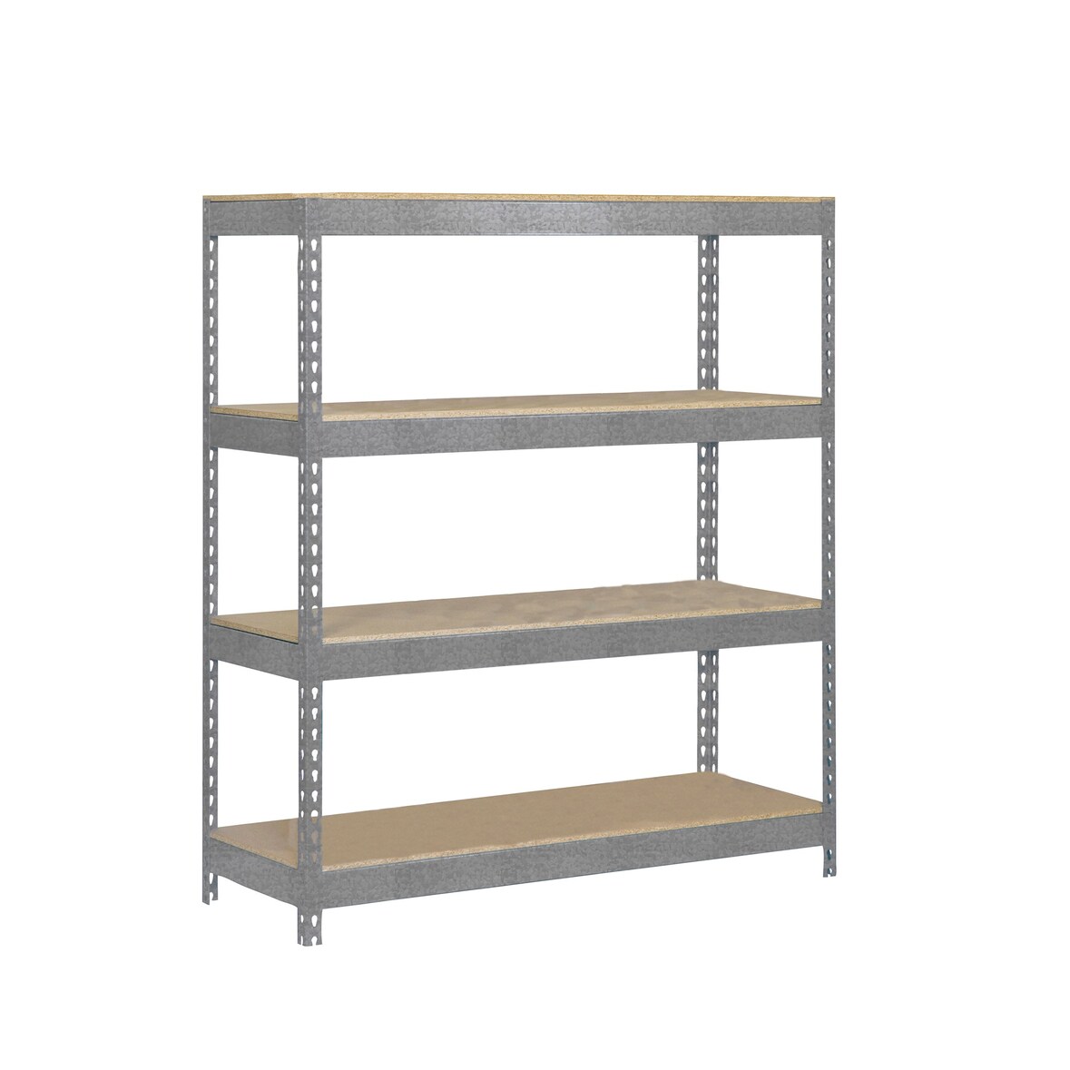 SimonRack Estantería Industrial, 2000x1200x450 mm, 300 kg de Punto Flexión, 4 Estantes Madera, Estantería Garaje, Galva/Madera - Bricoforte