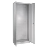 thumbnail of PROREGAL Flügeltürenschrank Owl mit Schlitzplatte | HxBxT 193x78x38cm | Lichtgrau