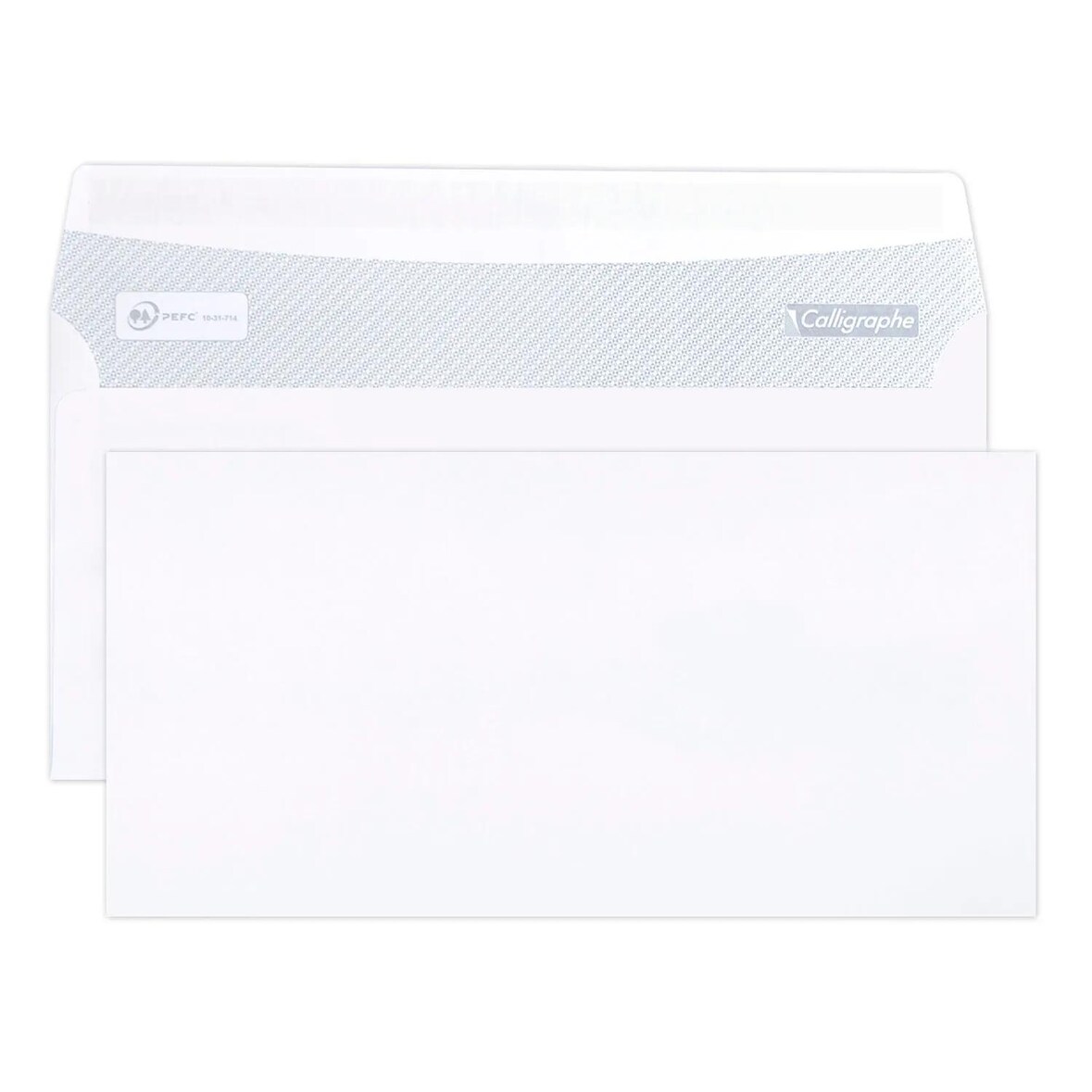Calligraphe 500x Umschläge selbstklebend 110x220mm/DL, 80g - Weiß 692C
