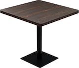 thumbnail of Helloshop26 - Stehtisch Bar-/Bistro-Stil MDF und Stahl quadratisch 80 x 80 cm dunkelbraun-esche 0902107