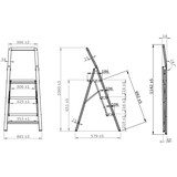 thumbnail of WENKO Alu-Klapptrittleiter Compact 3-stufig Dunkelgrau