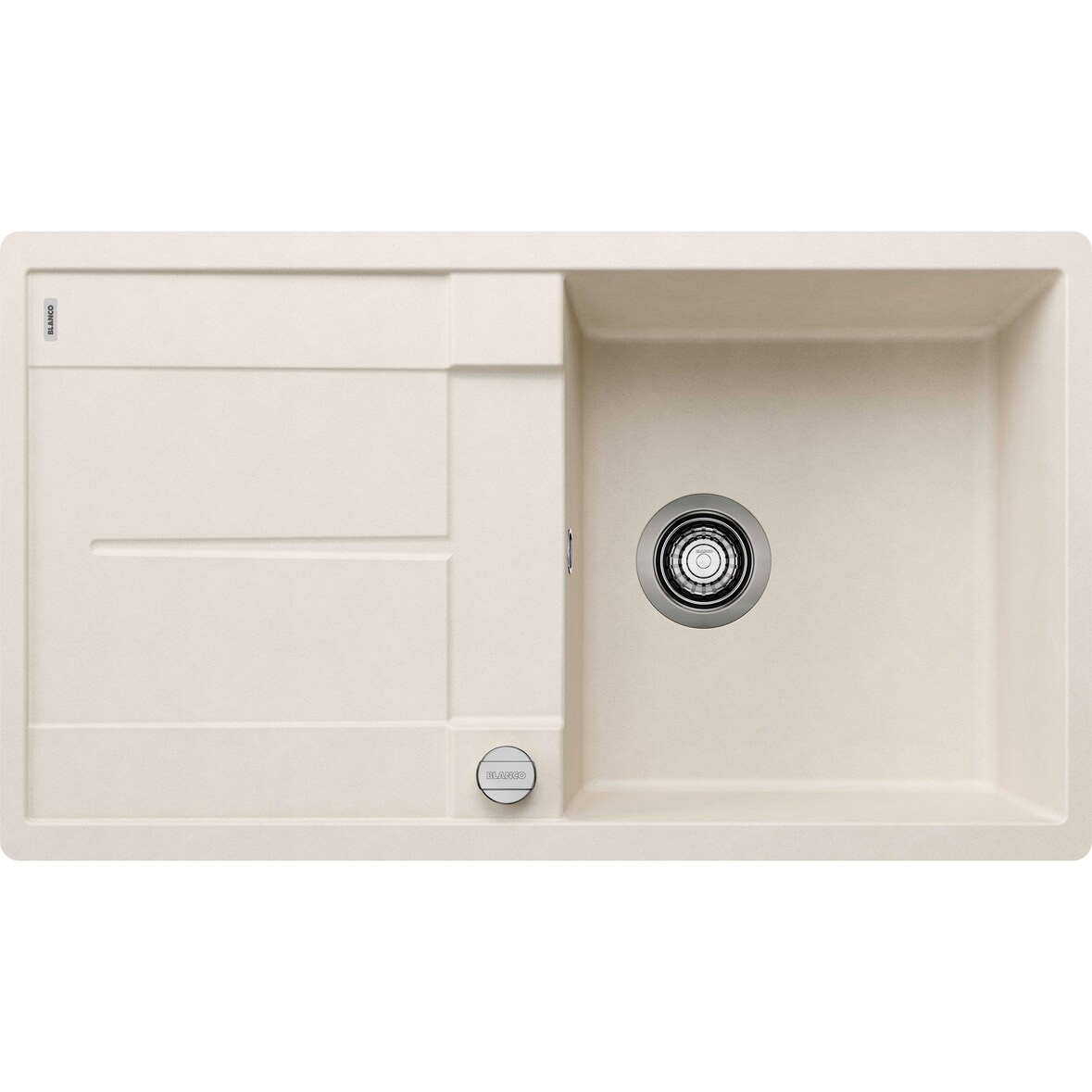 BLANCO METRA 5 S-F Einbauspüle SILGRANIT softweiß ab 50 cm Excenter