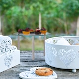 thumbnail of Relaxdays Tortenständer, stapelbar, 3 Größen, für kleine Kuchen, Desserts & Cupcakes, runde Kuchenständer, transparent