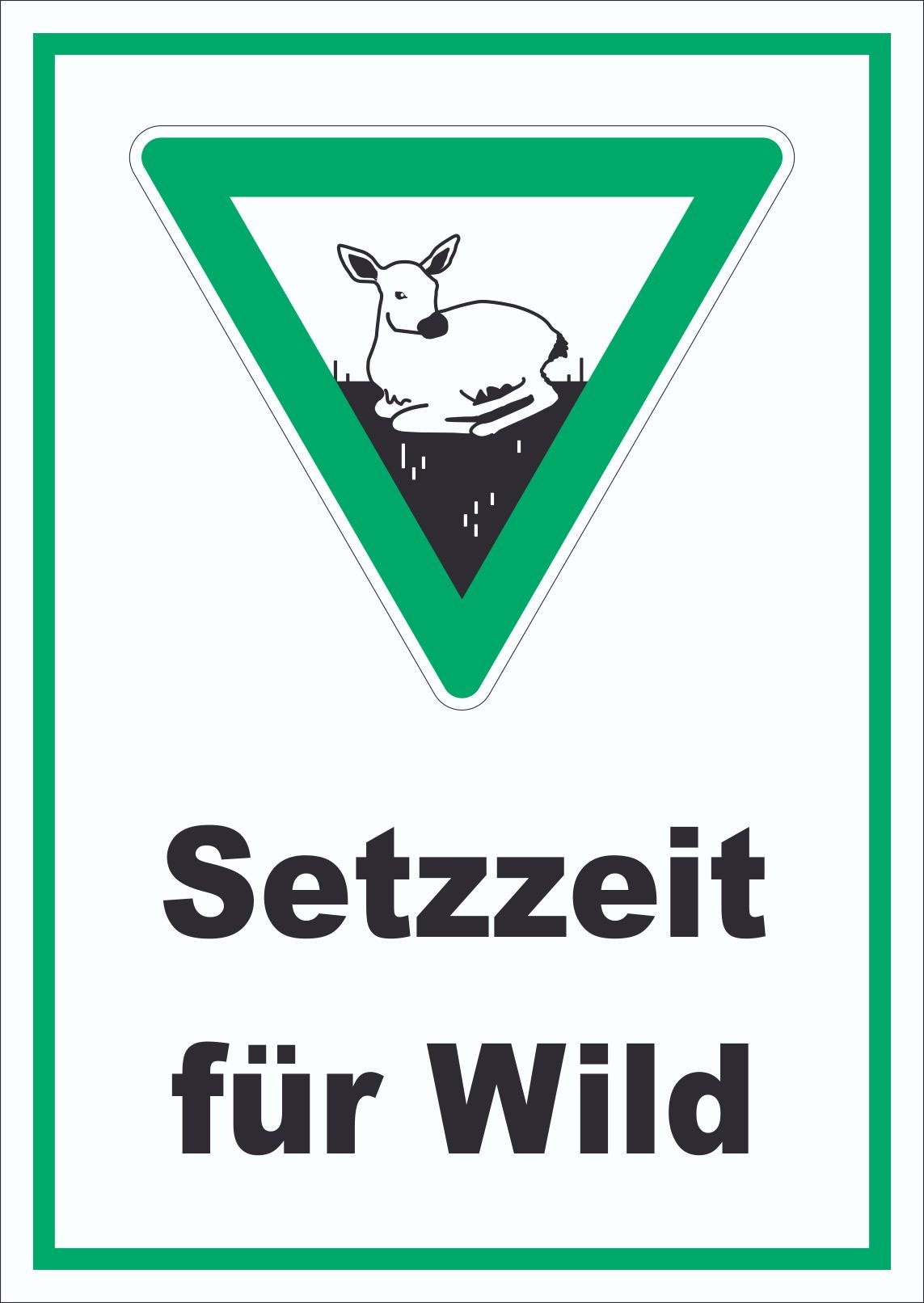 Setzzeit für Wild Schild A1 (594x841mm)
