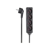 thumbnail of Steckdosenleiste, 4 Steckdosen Typ E, Kabel 5 m, 3G1.5, Innenbereich, Schwarz