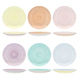 thumbnail of Pastello 6er Set Kuchenteller Steingut 6 Pers bunt Dessert-Teller Pastell-Farben