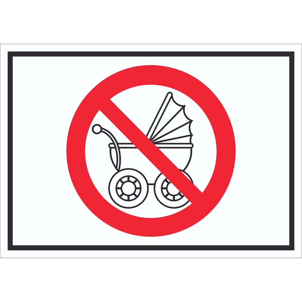Schild Kinderwagen abstellen verboten Symbol A1 (594x841mm)