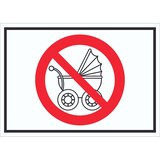 thumbnail of Schild Kinderwagen abstellen verboten Symbol A1 (594x841mm)