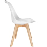 thumbnail of tectake Lot 6 chaises salle à manger style scandinave forme ergonomique blanc - 406098
