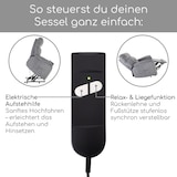 thumbnail of Fernsehsessel Aufstehhilfe, XXL-Relaxsessel, Liegefunktion, 200 kg Belastbarkeit, XXL-Sessel , Schlaffunktion, Mikrofaser, Dunkelgrau, Raburg Samson