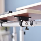 thumbnail of höhenverstellbarer Sitz-Steh Schreibtisch 80x60 cm, Stehpult, drehbar, Mobiler Stehtisch mit neigbar Tischplatte,  Ahorn