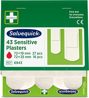 60 Sets `Cederroth` Salvequick Sensitive Pflaster (43 Stück) weiss