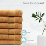 thumbnail of DoubleDry Handdoeken 6 st 50x100 cm - 100% katoen 500 g/m2 - okergeel