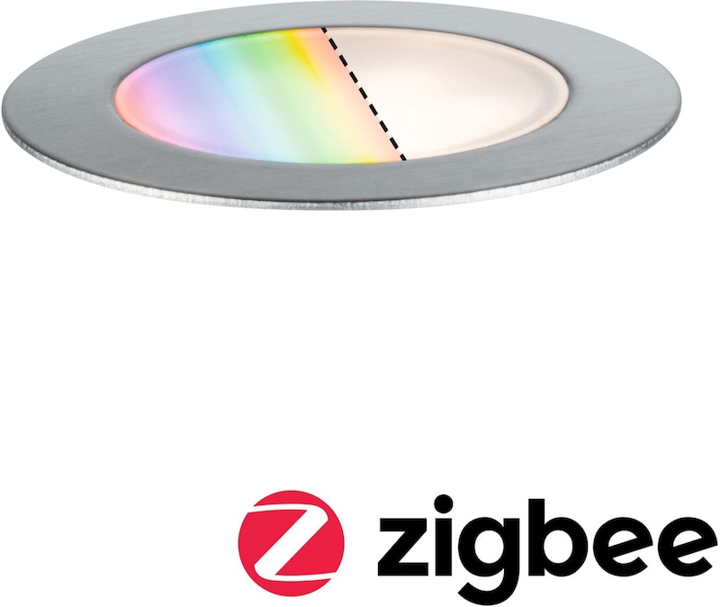Un luminaire rond avec un dégradé de couleurs.
