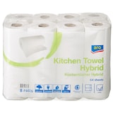 thumbnail of aro Küchenrolle Maxi, 22 x 26 cm, 3-lagig, weiß, 64 Blatt, 8 Stück