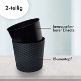 thumbnail of 2 x Blumentopf Blumenkübel Pflanzentopf Pflanzkübel Blumenkübel Rattan groß 2 x Ø 20 cm