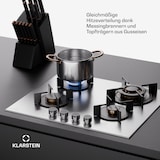 thumbnail of Goldflame 4 Gaskochfeld 4-flammig autark Erdgas/Propangas Edelstahl Silber