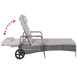 thumbnail of tectake Espreguiçadeira de rattan  Cinzento/Cinzento Claro