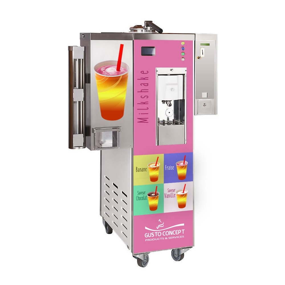 Machine à milkshake 4 parfums saveurs avec pasteurisateur semi-automatique remise jeton + gobelets 551x770x1440 LUNA MLK SO GUSTOCONCEPT