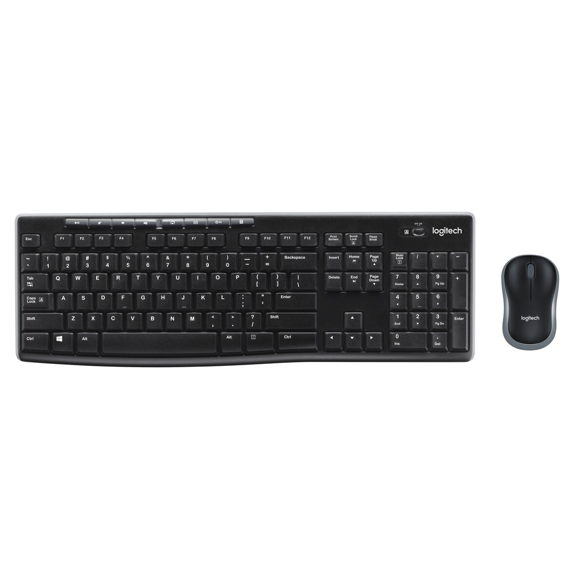 Logitech Wireless Combo MK270 Tastatur Maus enthalten RF Wireless QWERTY Nordisch Schwarz