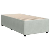 thumbnail of vidaXL Boxspringbett mit Matratze Hellgrau 90x190 cm Samt
