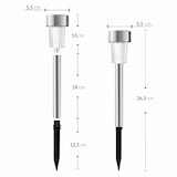thumbnail of MONZANA® LED Solarlampe Außen 8er Set Wetterfest IP44 Solar Sensor Erdspieß Edelstahl Wegeleuchte Solarleuchte Garten