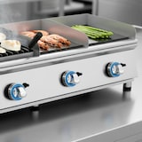 thumbnail of Cozinha modular INOX LUX WORLDMAI a gás de bancada com queimador, 2 placas de grelhar e churrasqueira basca para cozinha industrial de restauração.