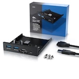thumbnail of CSL USB 3.2 Gen.1 Front Panel aus Metall, interner Cardreader, Speicherkartenleser, bis zu 5 Gbit/s, 5 Schnittstellen, schwarz