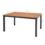 thumbnail of METRO PROFESSIONAL Mesa de jantar Gastro Lynx, alumínio/eucalipto, 137 x 90 cm, retangular, preta